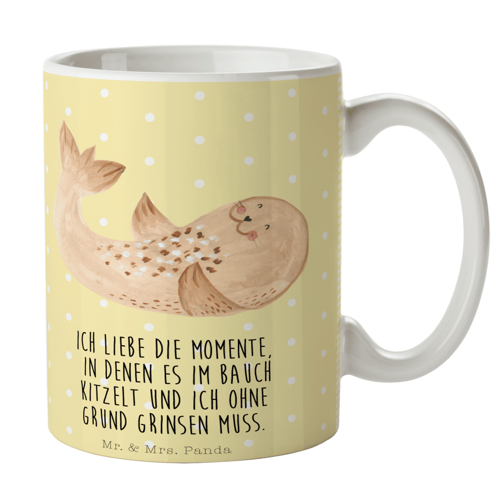 Tasse Robbe liegend Tasse, Kaffeetasse, Teetasse, Becher, Kaffeebecher, Teebecher, Keramiktasse, Porzellantasse, Büro Tasse, Geschenk Tasse, Tasse Sprüche, Tasse Motive, Kaffeetassen, Tasse bedrucken, Designer Tasse, Cappuccino Tassen, Schöne Teetassen, Tiermotive, Gute Laune, lustige Sprüche, Tiere, Robbe, Robben, Seehund, Strand, Meerestier, Ostsee, Nordsee, Lachen, Freude