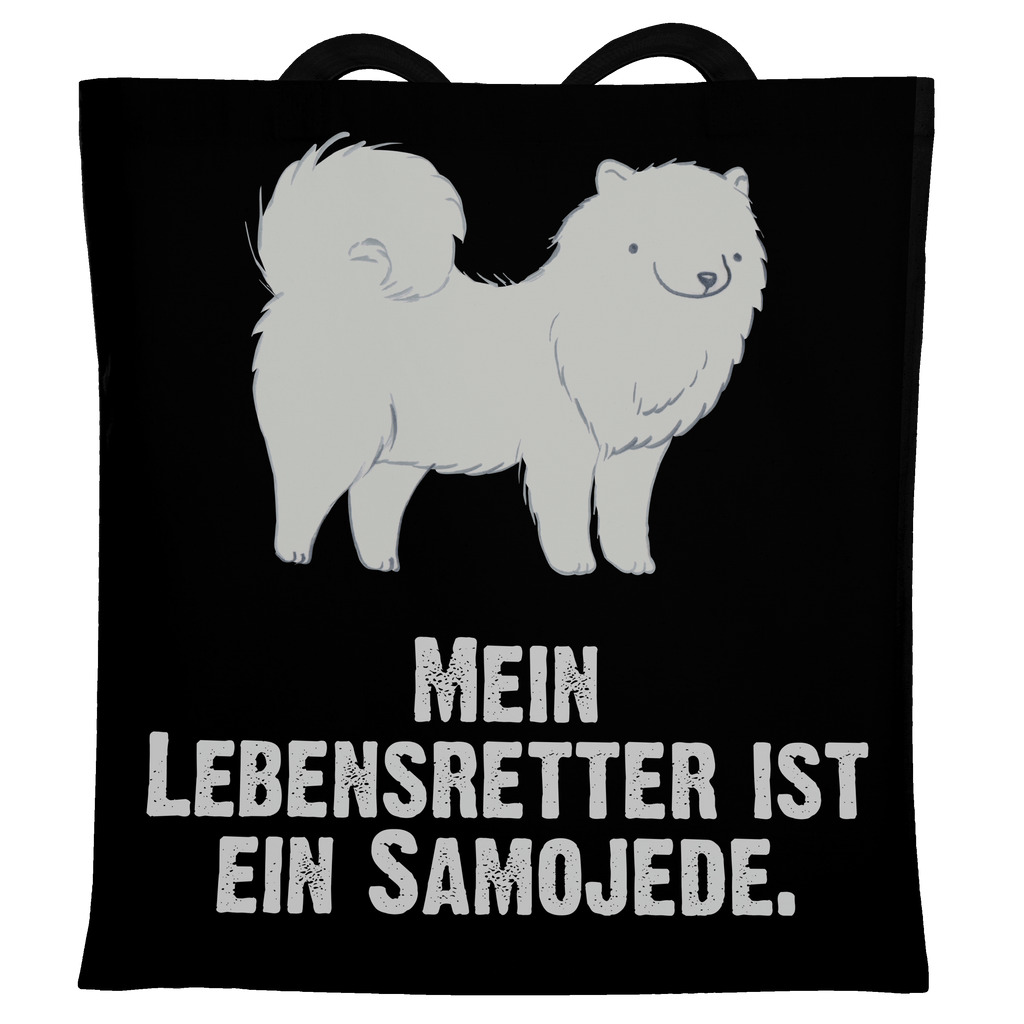 Tragetasche Samojede Lebensretter Beuteltasche, Beutel, Einkaufstasche, Jutebeutel, Stoffbeutel, Tasche, Shopper, Umhängetasche, Strandtasche, Schultertasche, Stofftasche, Tragetasche, Badetasche, Jutetasche, Einkaufstüte, Laptoptasche, Hund, Hunderasse, Rassehund, Hundebesitzer, Geschenk, Tierfreund, Schenken, Welpe, Samojede, Samojedenhund, Samojedenspitz