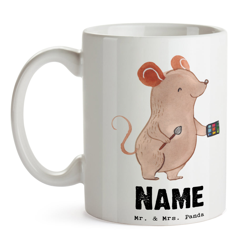 Personalisierte Tasse Kosmetiker mit Herz Personalisierte Tasse, Namenstasse, Wunschname, Personalisiert, Tasse, Namen, Drucken, Tasse mit Namen, Beruf, Ausbildung, Jubiläum, Abschied, Rente, Kollege, Kollegin, Geschenk, Schenken, Arbeitskollege, Mitarbeiter, Firma, Danke, Dankeschön, Kosmetiker, Make Up Artist, Maskenbildner, Visagist, Beauty Salon, Kosmetikstudio, Eröffnung