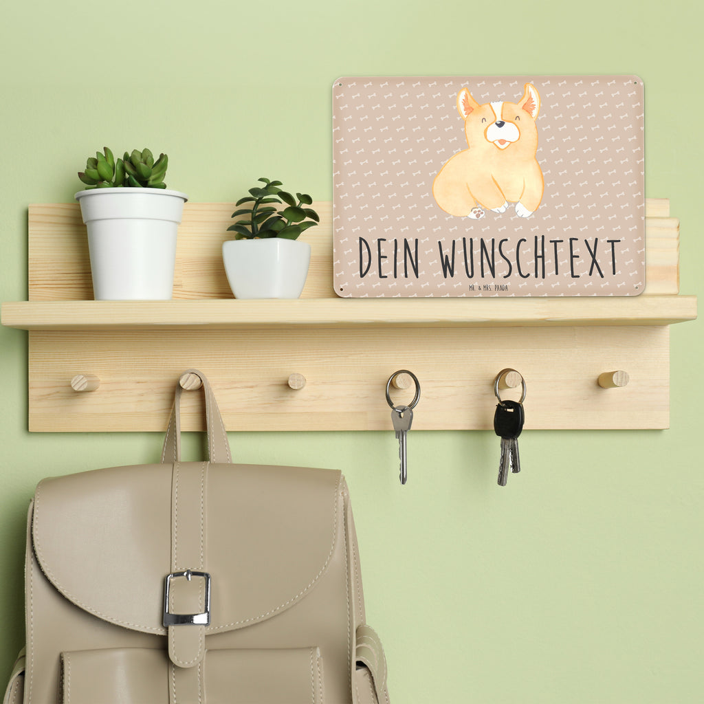 Personalisiertes Blechschild Corgie Blechschild, Metallschild, Geschenk Schild, Schild, Magnet-Metall-Schild, Deko Schild, Wandschild, Wand-Dekoration, Türschild, Hund, Hundemotiv, Haustier, Hunderasse, Tierliebhaber, Hundebesitzer, Sprüche, Corgie, Welsh Corgie Pembroke, britisch, Motivation, Spruch, Hundespruch, Lebensfreude