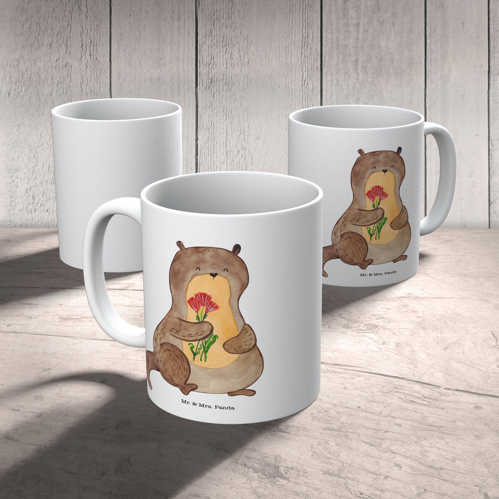 Tasse Otter Blumenstrauß Tasse, Kaffeetasse, Teetasse, Becher, Kaffeebecher, Teebecher, Keramiktasse, Porzellantasse, Büro Tasse, Geschenk Tasse, Tasse Sprüche, Tasse Motive, Kaffeetassen, Tasse bedrucken, Designer Tasse, Cappuccino Tassen, Schöne Teetassen, Otter, Fischotter, Seeotter, Otter Seeotter See Otter