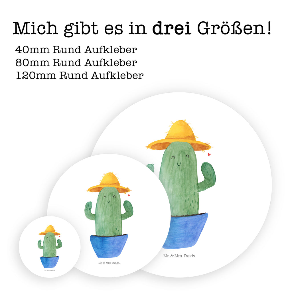 Rund Aufkleber Kaktus Sonnenhut Sticker, Aufkleber, Etikett, Kaktus, Kakteen, Reisen, Weltreise, Weltenbummler, Reisetagebuch, Städtetrip, Kaktusliebe, Geschenkidee, Spruch, Motivation