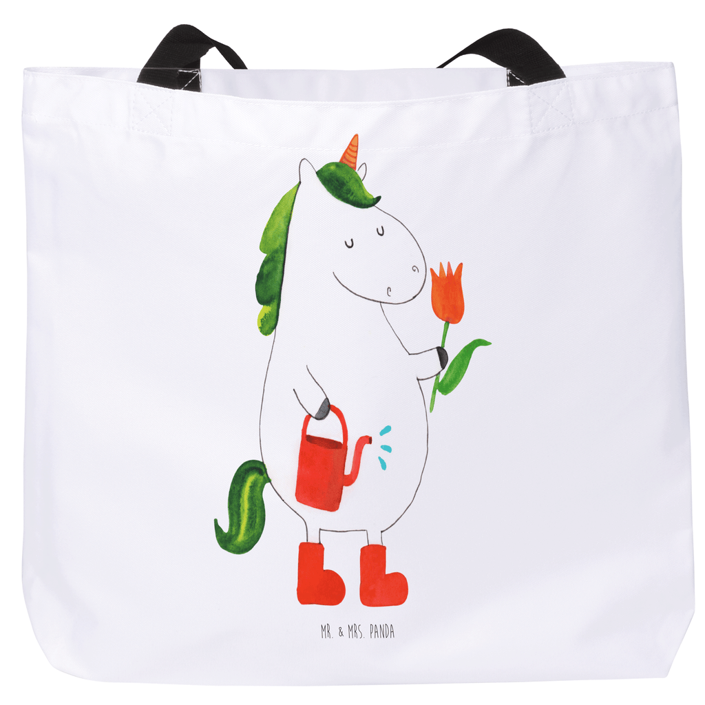 Shopper Einhorn Gärtner Beutel, Einkaufstasche, Tasche, Strandtasche, Einkaufsbeutel, Shopper, Schultasche, Freizeittasche, Tragebeutel, Schulbeutel, Alltagstasche, Einhorn, Einhörner, Einhorn Deko, Pegasus, Unicorn, Luftballon, Gießkanne, Giesskanne, Lebenslust, Freude, Blume, Freundin, Garten, Stiefel