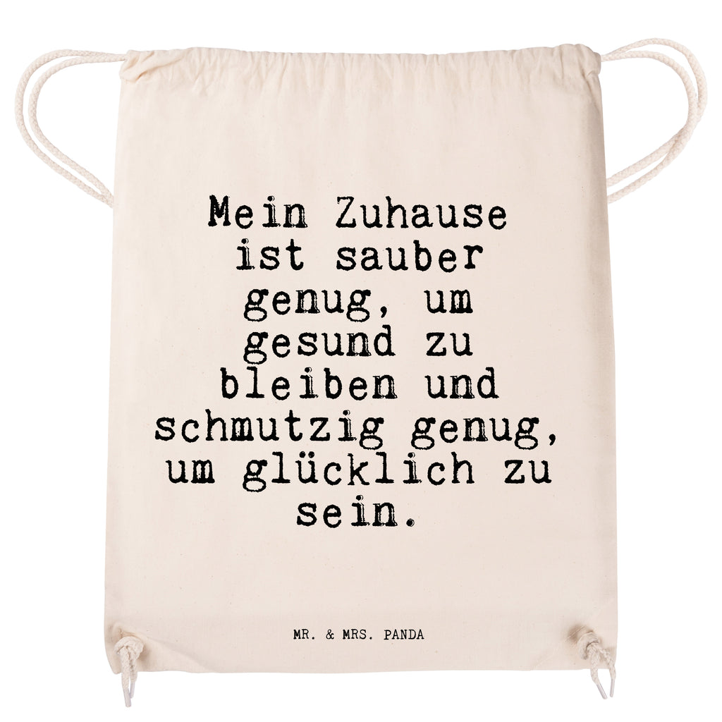 Sportbeutel Mein Zuhause ist sauber... Sportbeutel, Turnbeutel, Beutel, Sporttasche, Tasche, Stoffbeutel, Sportbeutel Kinder, Gymsack, Beutel Rucksack, Kleine Sporttasche, Sportzubehör, Turnbeutel Baumwolle, Spruch, Sprüche, lustige Sprüche, Weisheiten, Zitate, Spruch Geschenke, Spruch Sprüche Weisheiten Zitate Lustig Weisheit Worte