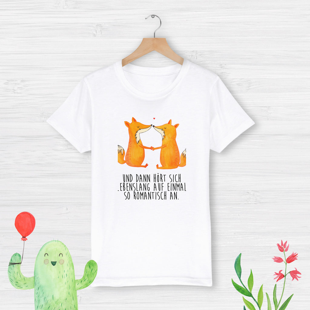 Organic Kinder T-Shirt Füchse Liebe Kinder T-Shirt, Kinder T-Shirt Mädchen, Kinder T-Shirt Jungen, Fuchs, Füchse, Fox, Liebe, Liebespaar, Paar, Partner, Freundin, Freund, Ehe, Verlobte, Ehemann, Ehefrau, Liebesbeweis