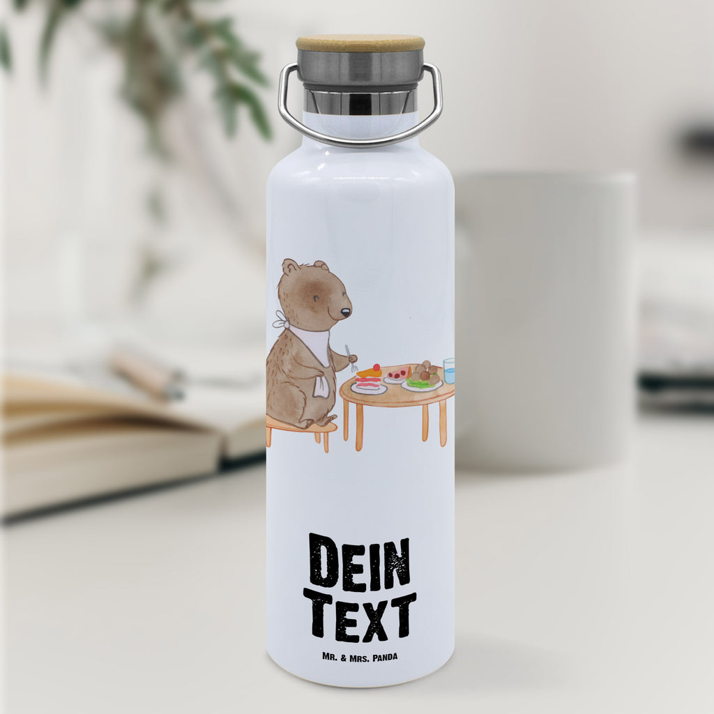 Personalisierte Trinkflasche Bär Essen gehen Personalisierte Trinkflasche, Trinkflasche mit Namen, Trinkflasche bedrucken, Flasche personalisiert, Trinkflasch mit Aufdruck, Trinkflasche Werbegeschenk, Namensaufdruck Trinkflasche, Sportflasche personalisiert, Trinkflasche Sport, Geschenk, Sport, Sportart, Hobby, Schenken, Danke, Dankeschön, Auszeichnung, Gewinn, Sportler, Essen gehen, Essen, Restaurant, Restaurantbesuch