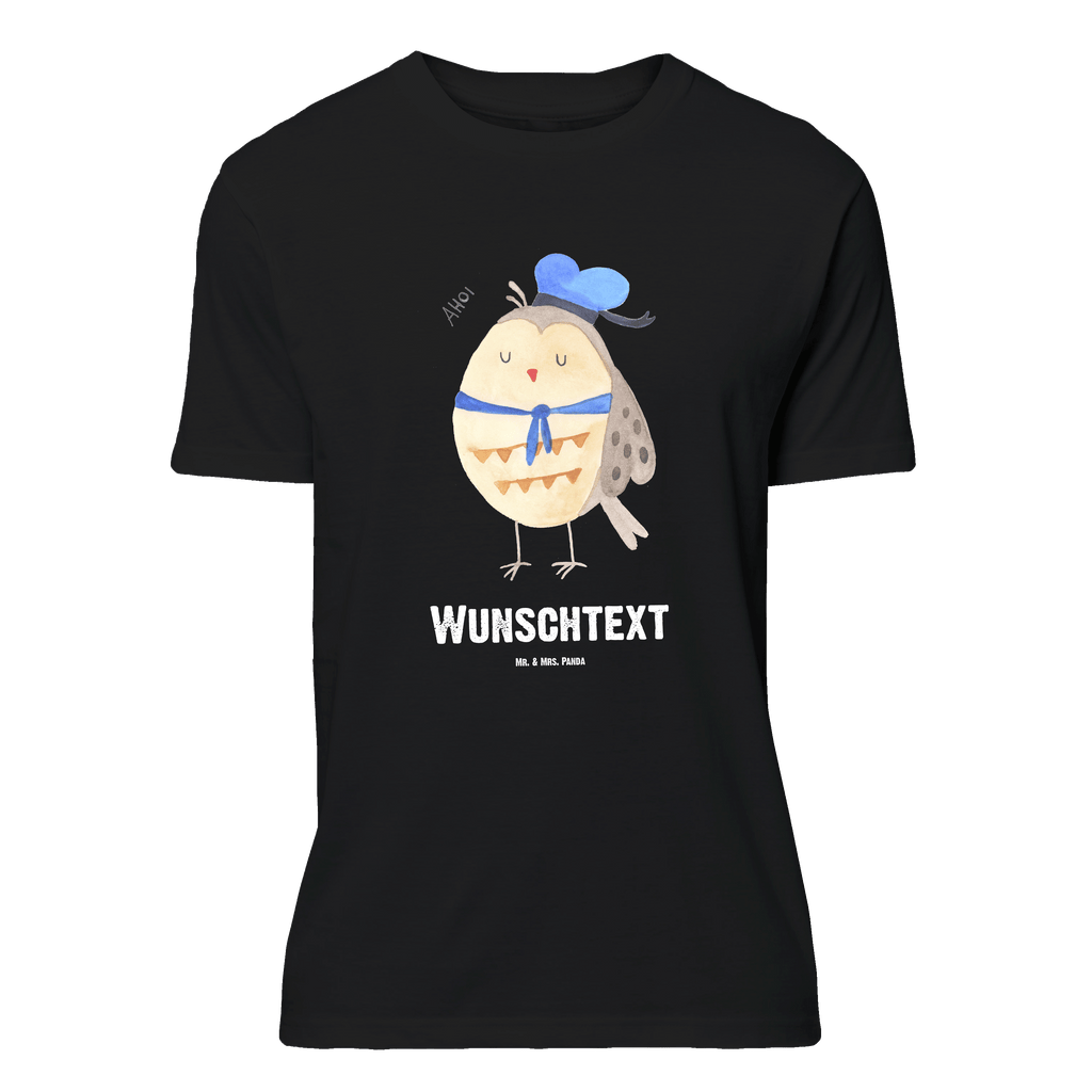 Personalisiertes T-Shirt Eule Matrosen T-Shirt Personalisiert, T-Shirt mit Namen, T-Shirt mit Aufruck, Männer, Frauen, Wunschtext, Bedrucken, Eule, Eule Spruch, Eule Deko, Owl, Wortspiel lustig, Matrose, Freundin, Ehe, Seefahrer, Heimathafen, Hochzeitstag Geschenk