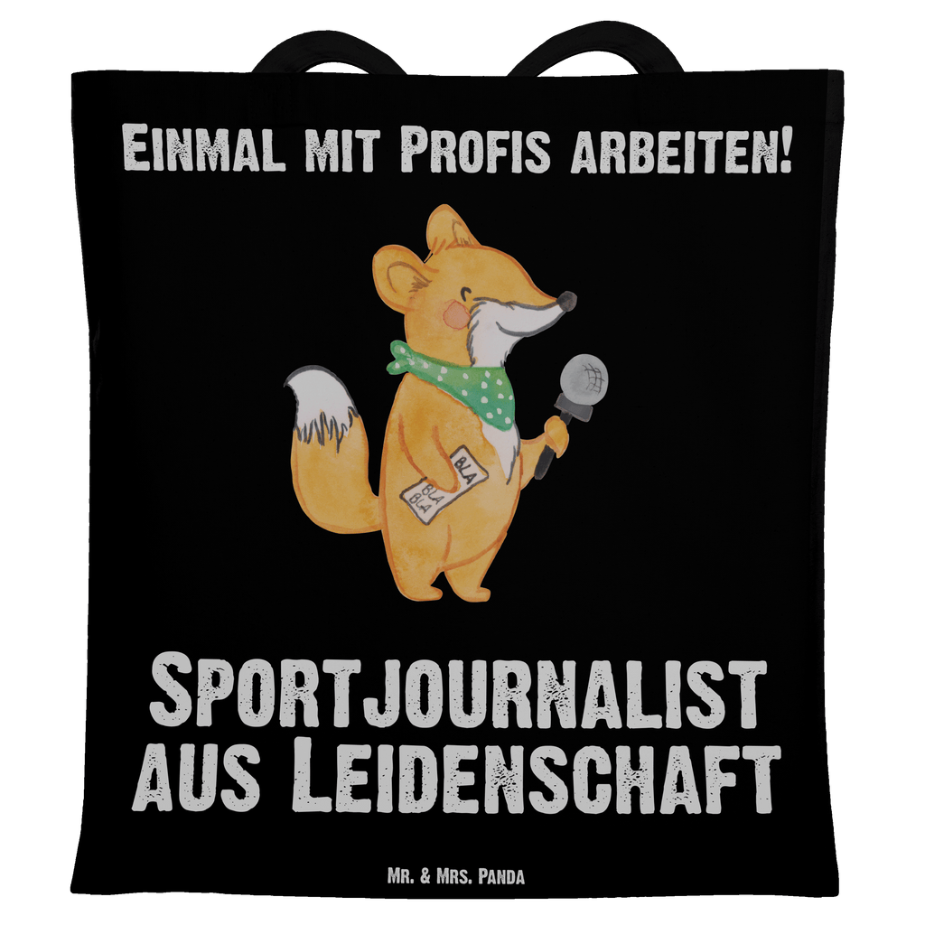 Tragetasche Sportjournalist aus Leidenschaft Beuteltasche, Beutel, Einkaufstasche, Jutebeutel, Stoffbeutel, Beruf, Ausbildung, Jubiläum, Abschied, Rente, Kollege, Kollegin, Geschenk, Schenken, Arbeitskollege, Mitarbeiter, Firma, Danke, Dankeschön, Sportjournalist, Journalist, Reporter, Redakteur, Pressebüro, Studium