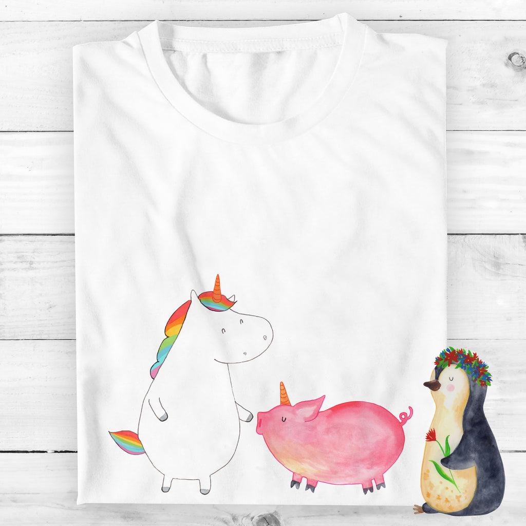 T-Shirt Standard Einhorn + Schweinhorn T-Shirt, Shirt, Tshirt, Lustiges T-Shirt, T-Shirt mit Spruch, Party, Junggesellenabschied, Jubiläum, Geburstag, Herrn, Damen, Männer, Frauen, Schlafshirt, Nachthemd, Sprüche, Einhorn, Einhörner, Einhorn Deko, Pegasus, Unicorn, Freundschaft, Schweinhorn, Schwein, Freundin, Schweinchen