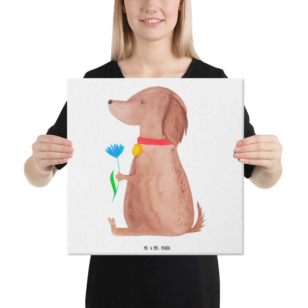 Leinwand Bild Hund Blume Leinwand, Bild, Kunstdruck, Wanddeko, Dekoration, Hund, Hundemotiv, Haustier, Hunderasse, Tierliebhaber, Hundebesitzer, Sprüche, Hunde, Frauchen, Hundeliebe