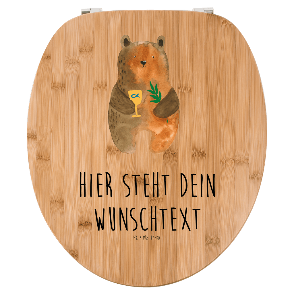 Personalisierter WC Sitz Motiv Konfirmation-Bär Personalisierte Klobrille, Personalisierter Klodeckel, Personalisierter Toilettendeckel, Personalisierter WC-Sitz, Toilettendeckel mit Namen, WC Sitz mit Namen, Bär, Teddy, Teddybär, Konfirmation, Kirche, evangelisch, Gottesdienst