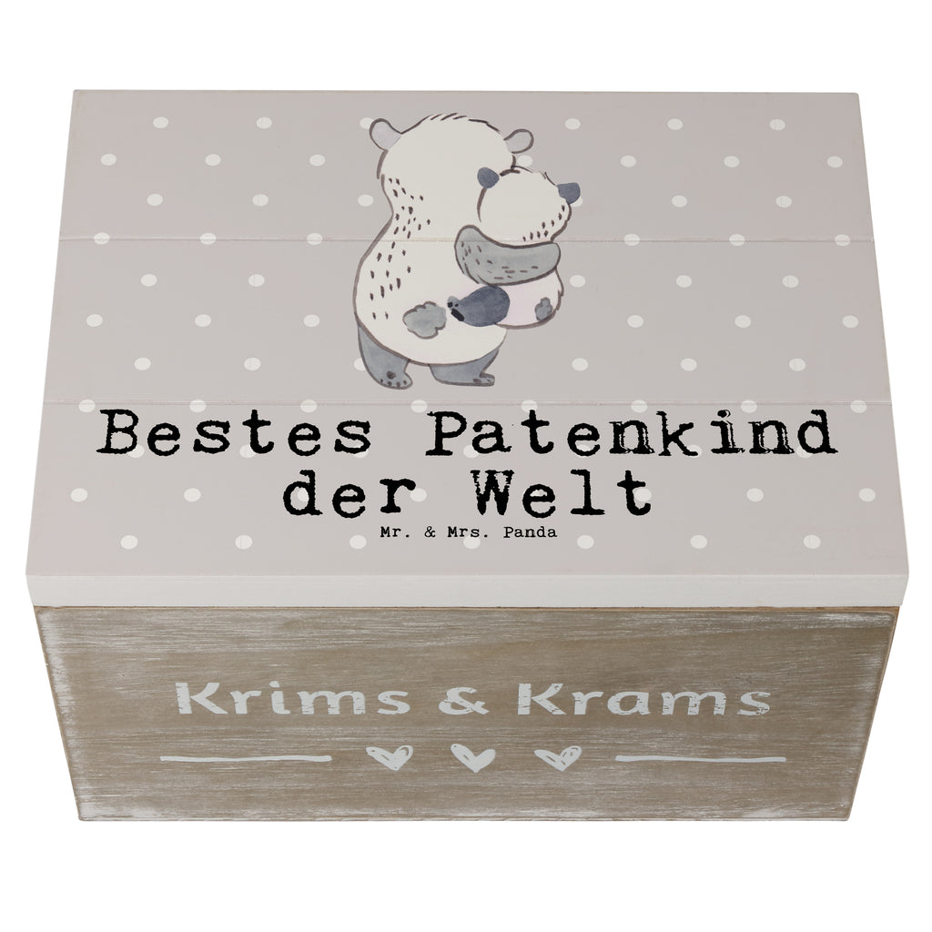 Holzkiste Panda Bestes Patenkind der Welt Holzkiste, Kiste, Schatzkiste, Truhe, Schatulle, XXL, Erinnerungsbox, Erinnerungskiste, Dekokiste, Aufbewahrungsbox, Geschenkbox, Geschenkdose, für, Dankeschön, Geschenk, Schenken, Geburtstag, Geburtstagsgeschenk, Geschenkidee, Danke, Bedanken, Mitbringsel, Freude machen, Geschenktipp, Patenkind, Paten Kind, Pate, Taufe, Taufgeschenk, Patenonkel, Patentante, Tauffeier, Täufling, Nichte, Neffe