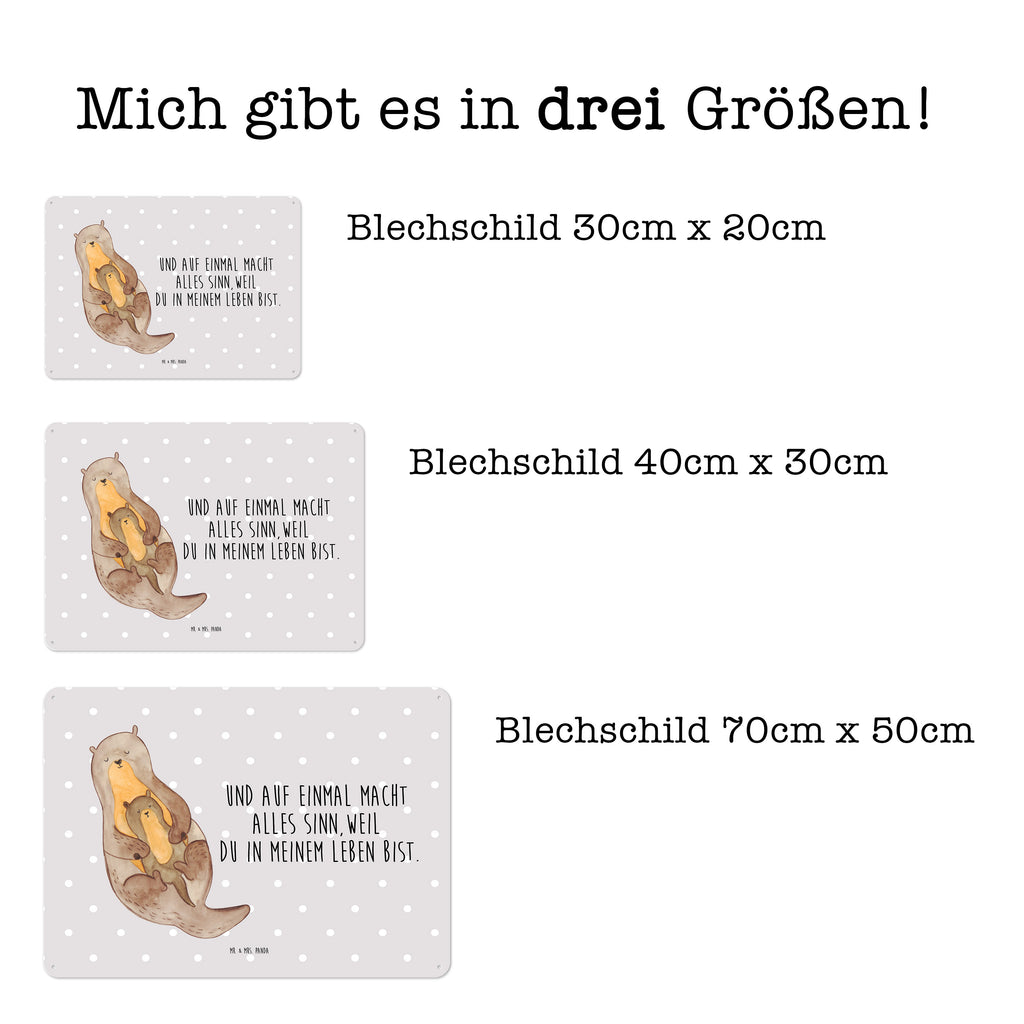 Blechschild Otter Kind Blechschild, Metallschild, Geschenk Schild, Schild, Magnet-Metall-Schild, Deko Schild, Wandschild, Wand-Dekoration, Türschild, Otter, Fischotter, Seeotter, Otter Seeotter See Otter