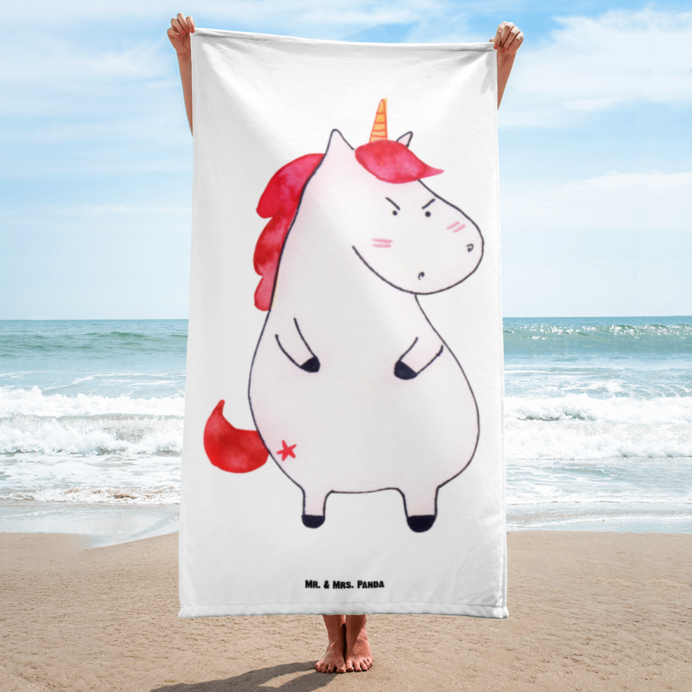 XL Badehandtuch Einhorn wütend Handtuch, Badetuch, Duschtuch, Strandtuch, Saunatuch, Einhorn, Einhörner, Einhorn Deko, Pegasus, Unicorn, Realität, Ansage, lustlos, nein, Büro, Arbeit, wütend, dumme Fragen, lustig, Spaß, Geschenk