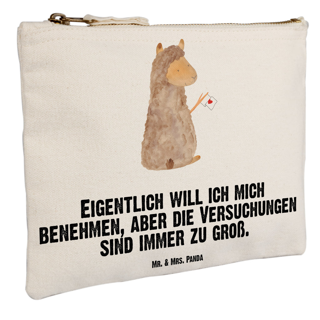 Schminktasche Alpaka Fahne Schminktasche, Kosmetiktasche, Kosmetikbeutel, Stiftemäppchen, Etui, Federmappe, Makeup, XXL, Schminketui, Kosmetiketui, Schlamperetui, Alpaka, Lama, Alpakas, Lamas, Liebe