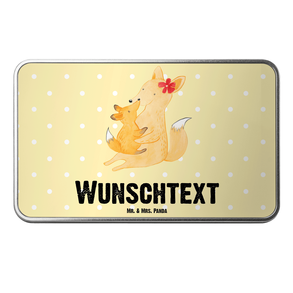 Personalisierte Metalldose Fuchs Mama & Kind Personalisierte Metalldose, Dose mit Namen, Namensdose, Kiste mit Namen, Namenskiste, Familie, Vatertag, Muttertag, Bruder, Schwester, Mama, Papa, Oma, Opa, Mutter, Tochter, Lieblingstochter, Beste Tochter, Geschenk