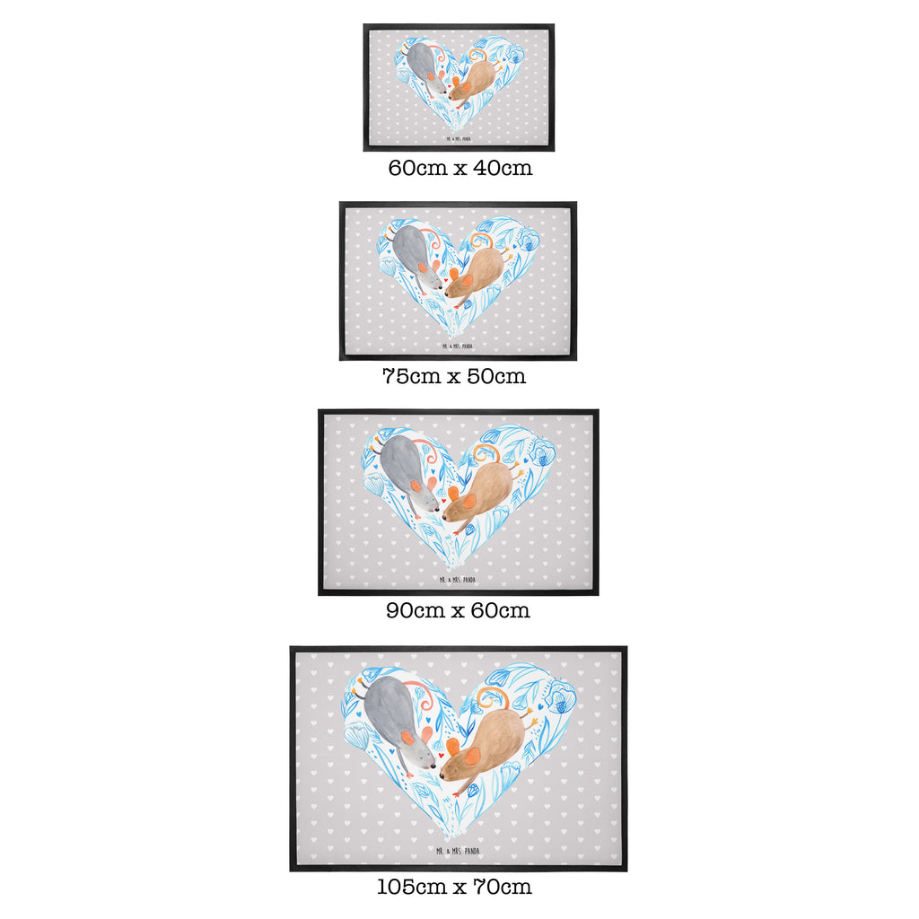 Fußmatte Mäuse Herz Türvorleger, Schmutzmatte, Fußabtreter, Matte, Schmutzfänger, Fußabstreifer, Schmutzfangmatte, Türmatte, Motivfußmatte, Haustürmatte, Vorleger, Liebe, Partner, Freund, Freundin, Ehemann, Ehefrau, Heiraten, Verlobung, Heiratsantrag, Liebesgeschenk, Jahrestag, Hocheitstag, Maus, Mäuse, Liebesbotschaft, Liebesbeweis, Hochzeit, Lieblingsmensch, Gemeinsamkeit, Love, Geschenk für zwei