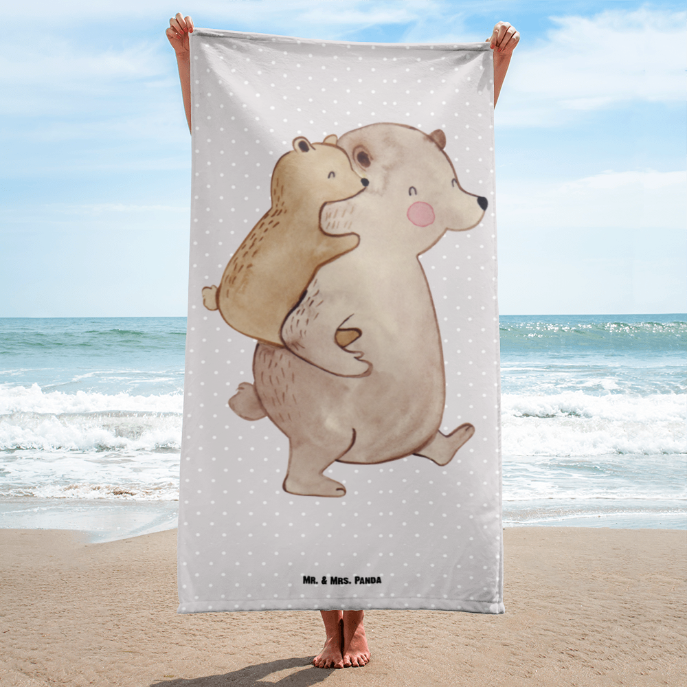 XL Badehandtuch Papa Bär Handtuch, Badetuch, Duschtuch, Strandtuch, Saunatuch, Familie, Vatertag, Muttertag, Bruder, Schwester, Mama, Papa, Oma, Opa, Geschenk, Vater, Papi, Vati, Onkel, Geburtstag