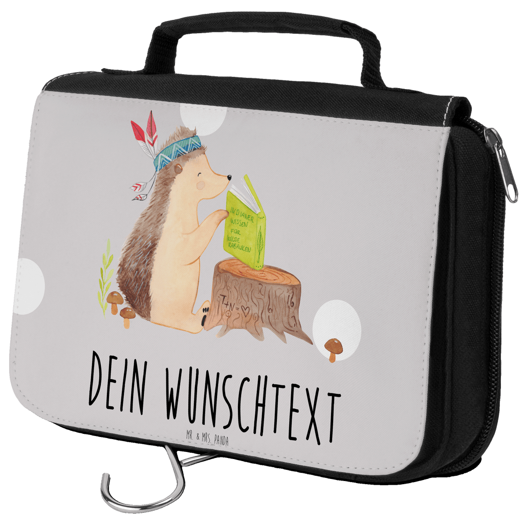 Personalisierter Kulturbeutel Igel Indianer Personalisierter Kulturbeutel, Personalisierte Waschtasche, Personalisierte Kosmetiktasche, Damen, Herren, Personalisierte Aufbewahrungstasche, Personalisierte Schminktasche, Personalisierter Kosmetikbeutel, Personalisierter Organizer, Personalisierte Kulturtasche, Personalisierte Schminkutensil, Personalisierung, Wunschtext, Wunschname, Selbst bedrucken, Kulturbeutel mit Namen, Waldtiere, Tiere, Igel, Indianer, Abenteuer, Lagerfeuer, Camping