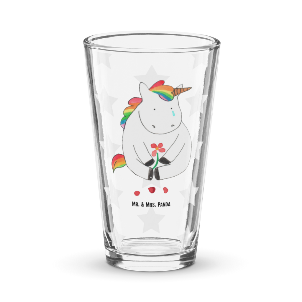 Premium Trinkglas Einhorn Traurig Trinkglas, Glas, Pint Glas, Bierglas, Cocktail Glas, Wasserglas, Einhorn, Einhörner, Einhorn Deko, Pegasus, Unicorn, Glitzer, Trösten. Freundschaft, Freunde, Liebe, Trauer, Grußkarte, Blume