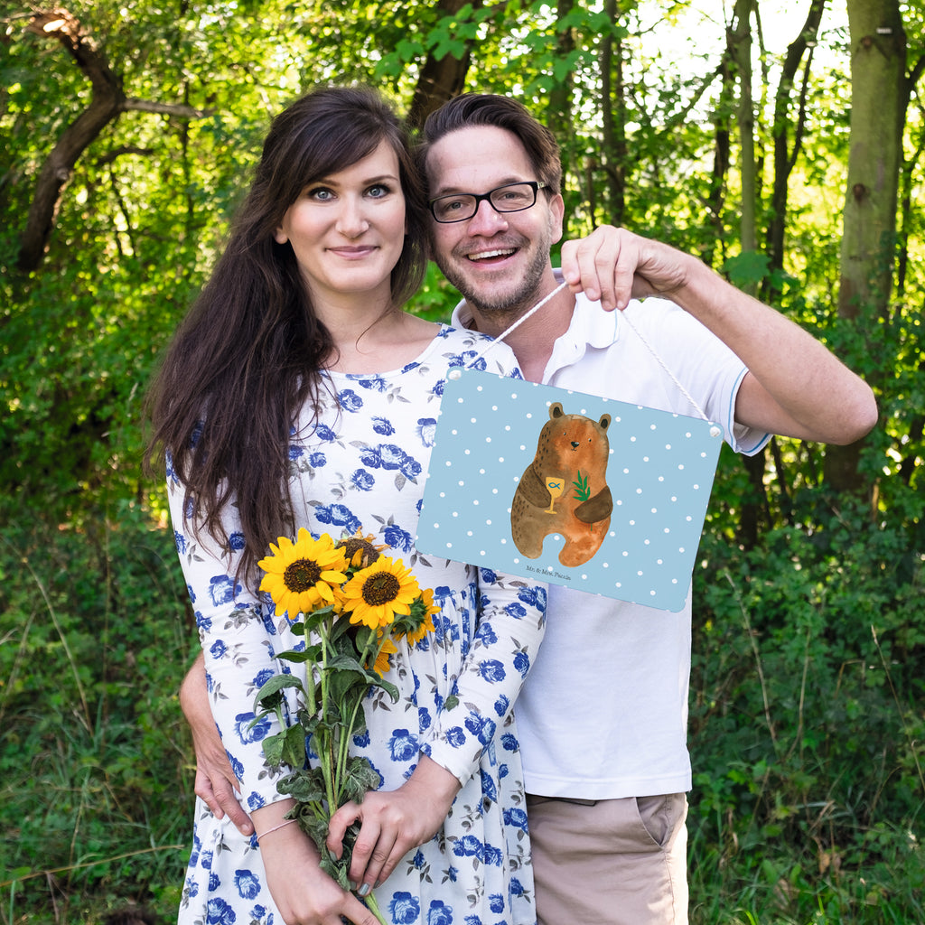 Deko Schild Konfirmation-Bär Dekoschild, Deko Schild, Schild, Tür Schild, Türschild, Holzschild, Wandschild, Wanddeko, Bär, Teddy, Teddybär, Konfirmation, Kirche, evangelisch, Gottesdienst