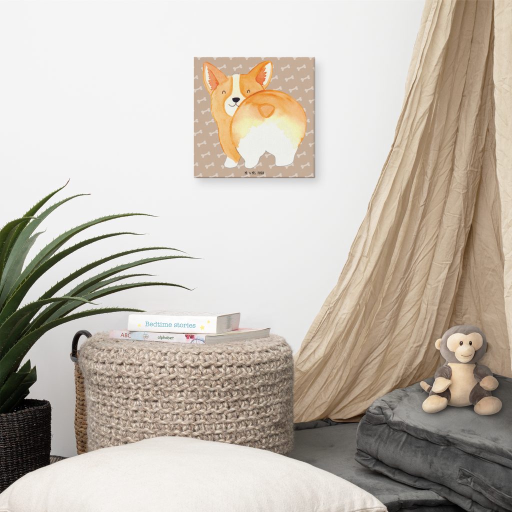 Leinwand Bild Corgi Po Leinwand, Bild, Kunstdruck, Wanddeko, Dekoration, Hund, Hundemotiv, Haustier, Hunderasse, Tierliebhaber, Hundebesitzer, Sprüche, Corgie, Hundeliebe, Motivation, Selbstliebe, Spruch