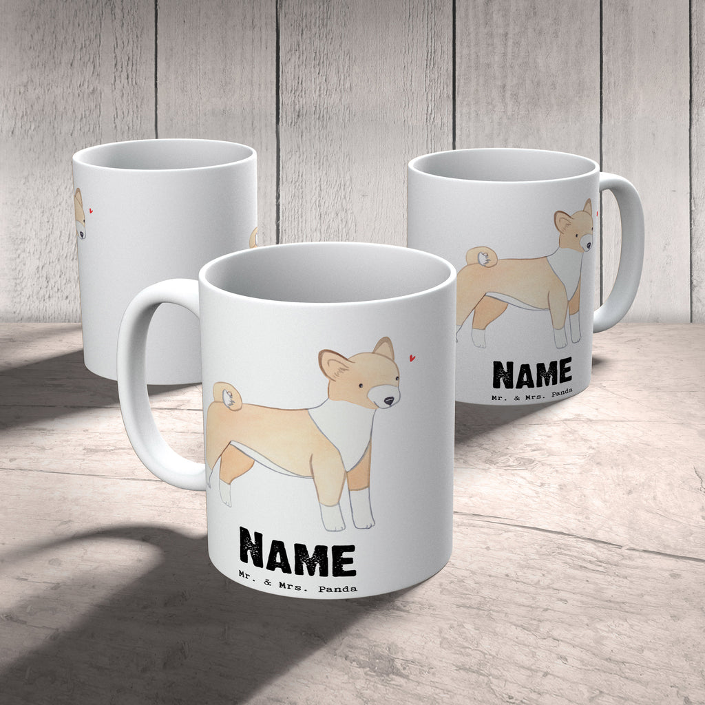 Personalisierte Tasse Basenji Lebensretter Personalisierte Tasse, Namenstasse, Wunschname, Personalisiert, Tasse, Namen, Drucken, Tasse mit Namen, Hund, Hunderasse, Rassehund, Hundebesitzer, Geschenk, Tierfreund, Schenken, Welpe, Kongo-Terrier, Basenji