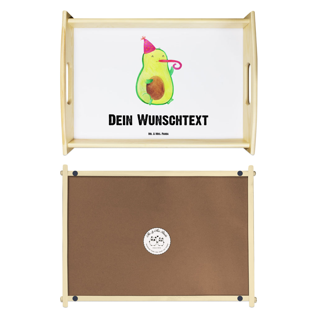 Personalisiertes Serviertablett Avocado Partyhupe Personalisiertes Serviertablett, Personalisiertes Tablett, Personalisiertes Holztablett, Personalisiertes Küchentablett, Personalisiertes Dekotablett, Personalisiertes Frühstückstablett, Serviertablett mit Namen, Tablett mit Namen, Avocado, Veggie, Vegan, Gesund, Party, Feierlichkeit, Feier, Fete, Geburtstag, Gute Laune, Tröte