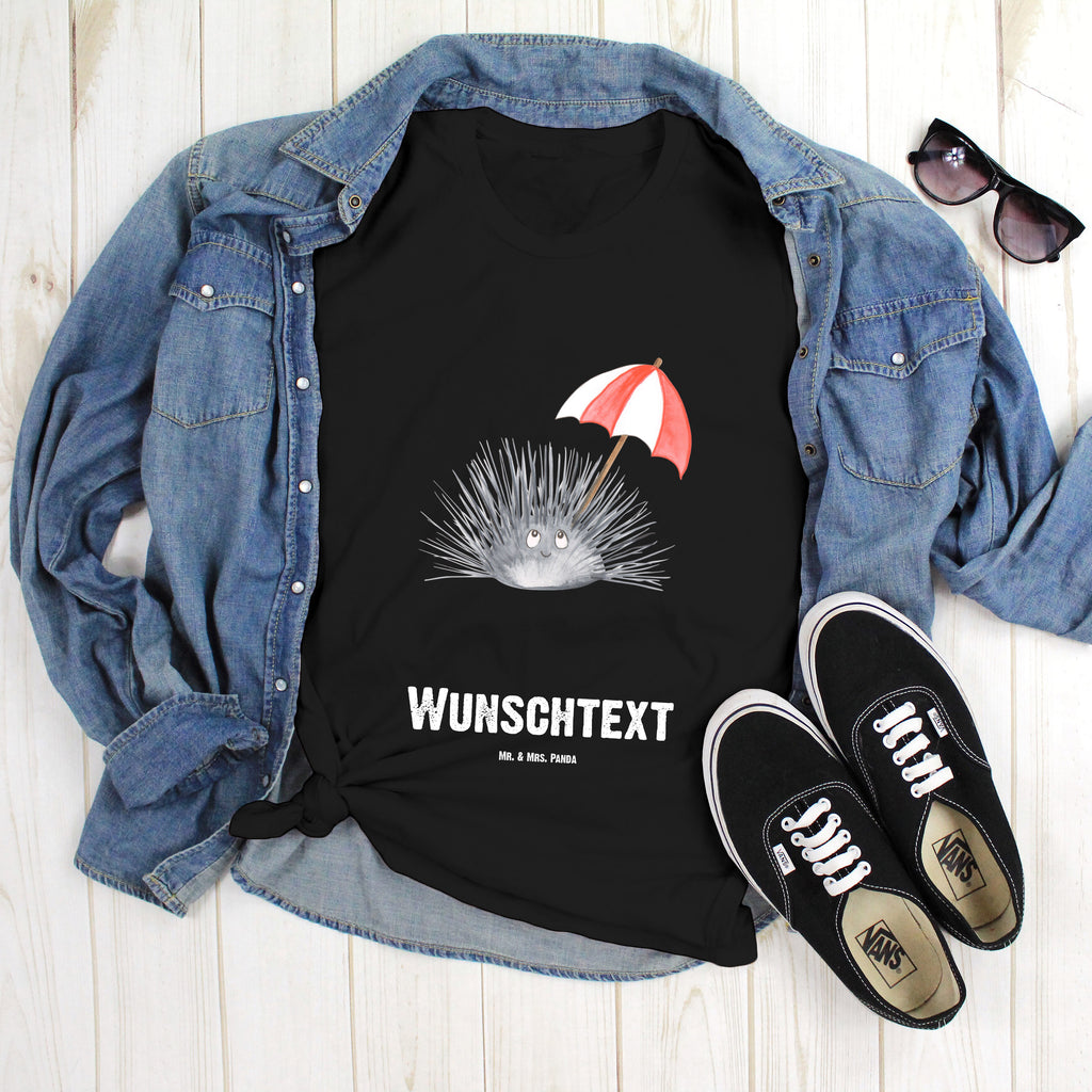 Personalisiertes T-Shirt Seeigel T-Shirt Personalisiert, T-Shirt mit Namen, T-Shirt mit Aufruck, Männer, Frauen, Wunschtext, Bedrucken, Meerestiere, Meer, Urlaub, Seeigel, Achtsamkeit, Selbstakzeptanz, Selbstliebe, Hier und Jetzt, Leben, Lebe