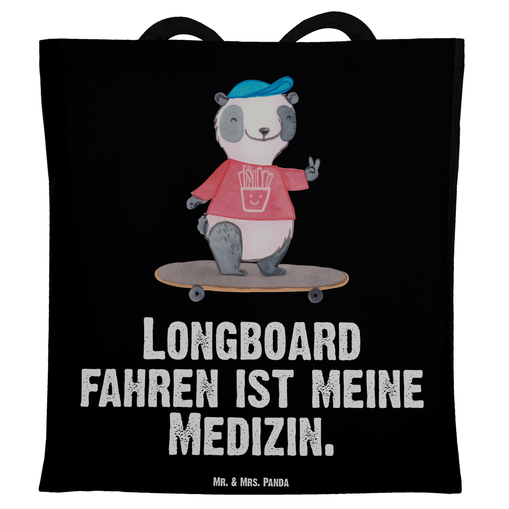 Tragetasche Panda Longboard fahren Medizin Beuteltasche, Beutel, Einkaufstasche, Jutebeutel, Stoffbeutel, Tasche, Shopper, Umhängetasche, Strandtasche, Schultertasche, Stofftasche, Tragetasche, Badetasche, Jutetasche, Einkaufstüte, Laptoptasche, Geschenk, Sport, Sportart, Hobby, Schenken, Danke, Dankeschön, Auszeichnung, Gewinn, Sportler, Longboard fahren, Skaten, Rollbrettfahren, Longboardfahren, Roller Skaten, Skateboard fahren, Stunts