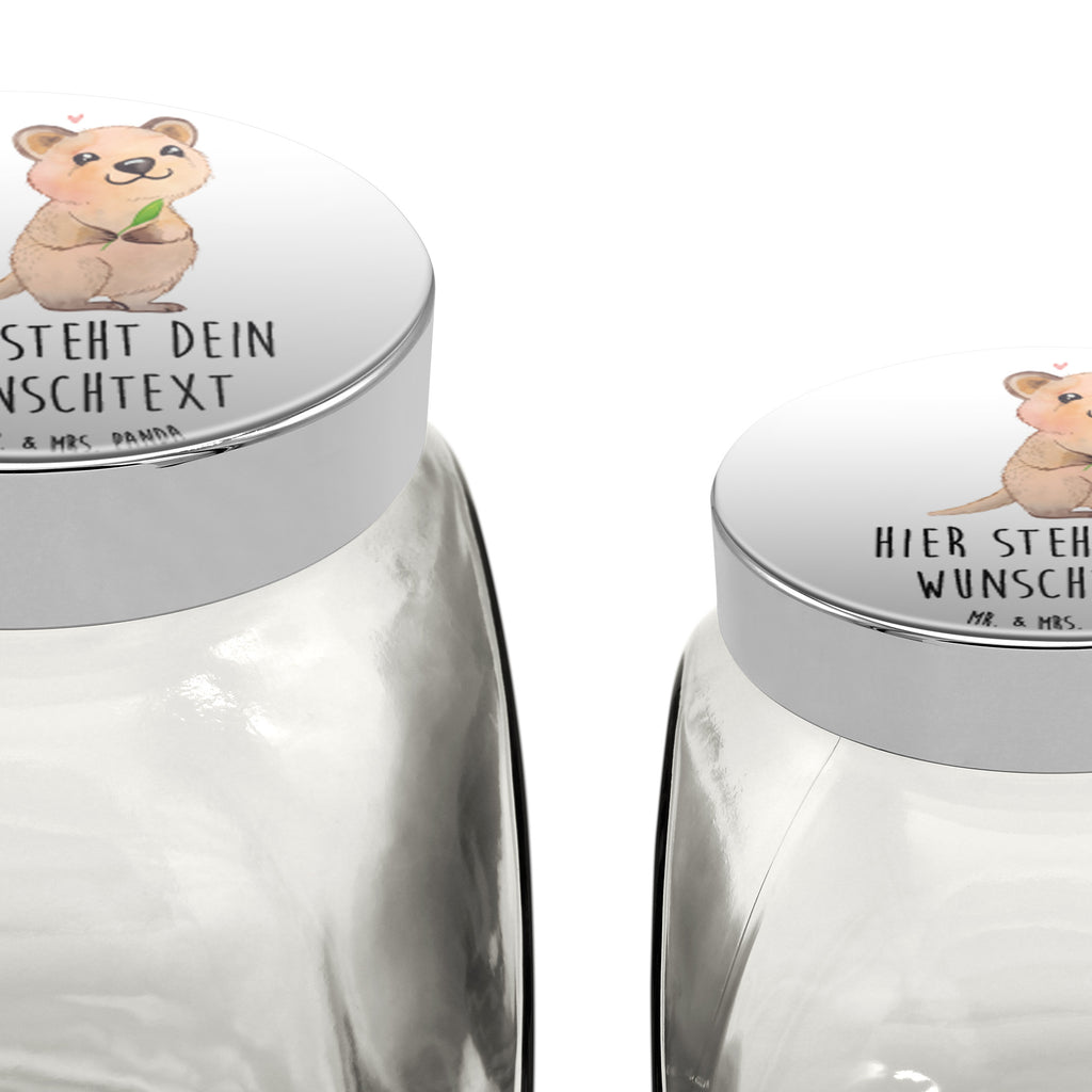 Personalisiertes Bonbonglas Quokka Happy Vorratsdose, Vorratsbehälter, Süßigkeitenglas, Süßigkeitendose, Kaffeedose, Müslidose, Teedose, Keksbehälter, Keksedose, Glasdose, Glasbälter, Vorratsglas, Küchenbehälter, Aufbewahrungsdose, Aufbewahungsglas, Gewürzdose, Küchenorganizer, Snackdose, Tiermotive, Gute Laune, lustige Sprüche, Tiere, Quokka, Verschieben, Aufschieberitis, Lustiger Spruch, Niedliches Tier, Dinge erledigen