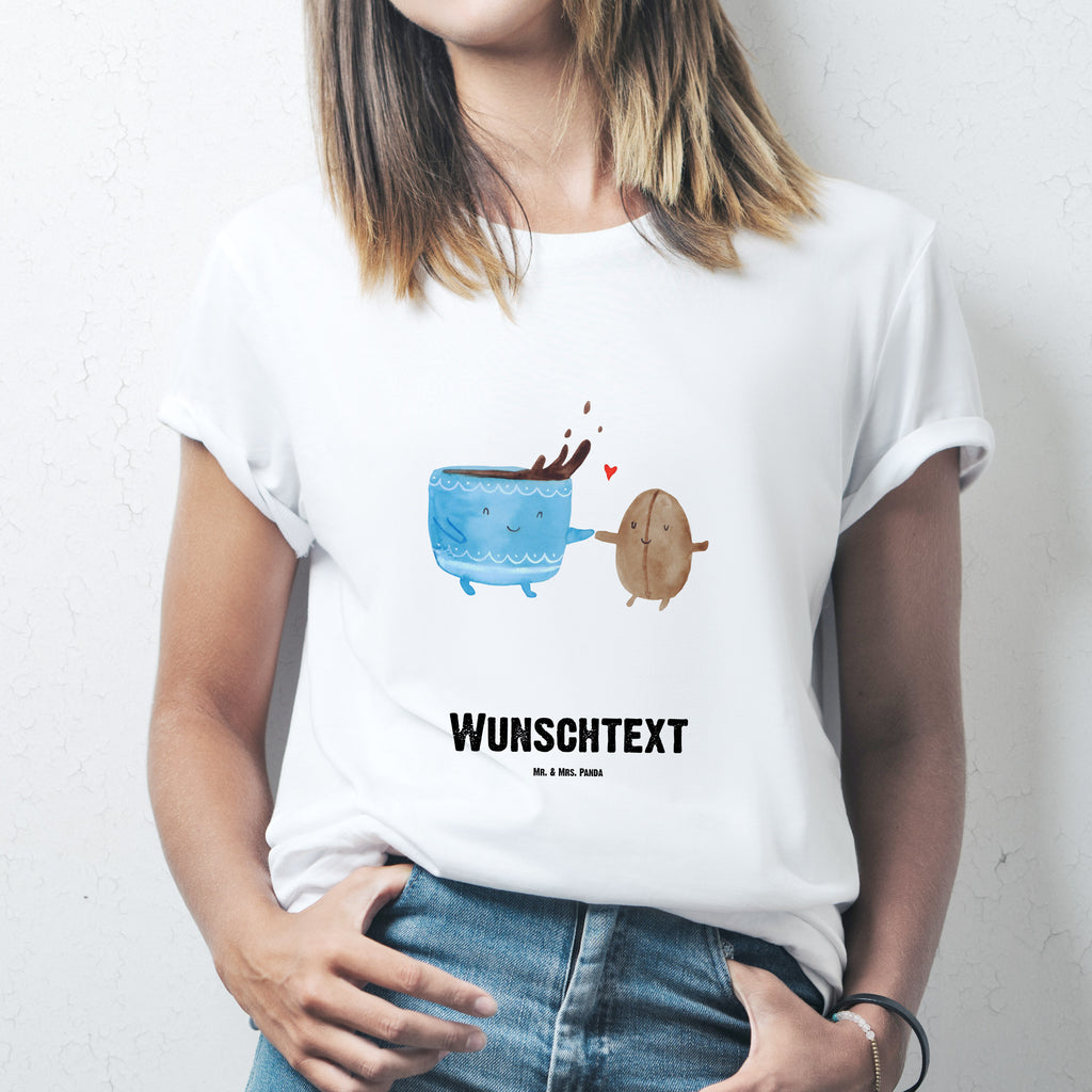 Personalisiertes T-Shirt Kaffee Bohne T-Shirt Personalisiert, T-Shirt mit Namen, T-Shirt mit Aufruck, Männer, Frauen, Wunschtext, Bedrucken, Tiermotive, Gute Laune, lustige Sprüche, Tiere, Kaffee, Kaffeebohne, Genuss, Zufriedenheit, Glück