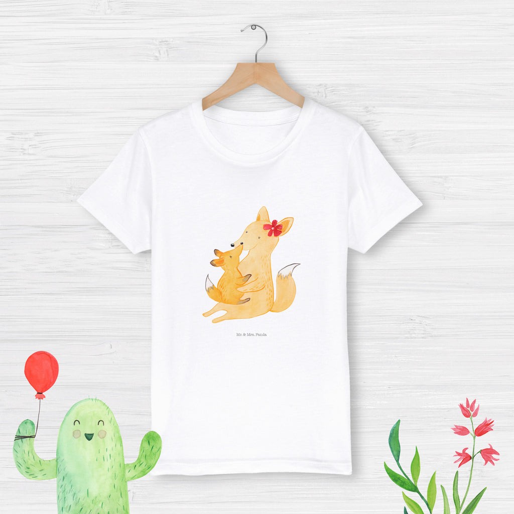 Organic Kinder T-Shirt Fuchs Mama Kinder T-Shirt, Kinder T-Shirt Mädchen, Kinder T-Shirt Jungen, Familie, Vatertag, Muttertag, Bruder, Schwester, Mama, Papa, Oma, Opa, Mutter, Tochter, Lieblingstochter, Beste Tochter, Geschenk