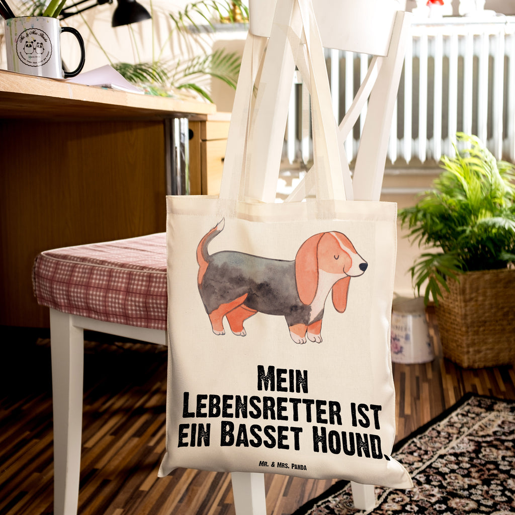 Tragetasche Basset Hound Lebensretter Beuteltasche, Beutel, Einkaufstasche, Jutebeutel, Stoffbeutel, Tasche, Shopper, Umhängetasche, Strandtasche, Schultertasche, Stofftasche, Tragetasche, Badetasche, Jutetasche, Einkaufstüte, Laptoptasche, Hund, Hunderasse, Rassehund, Hundebesitzer, Geschenk, Tierfreund, Schenken, Welpe, Basset Hound, Basset