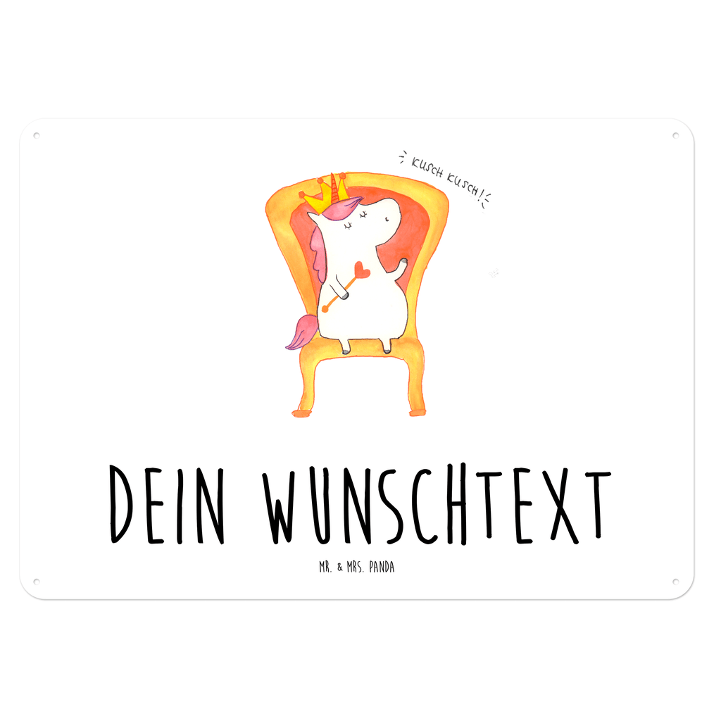 Personalisiertes Blechschild Einhorn König Blechschild, Metallschild, Geschenk Schild, Schild, Magnet-Metall-Schild, Deko Schild, Wandschild, Wand-Dekoration, Türschild, Einhorn, Einhörner, Einhorn Deko, Pegasus, Unicorn, König, Präsident, Bundeskanzler, Herrscher, Kaiser, Prinzessin, Krone