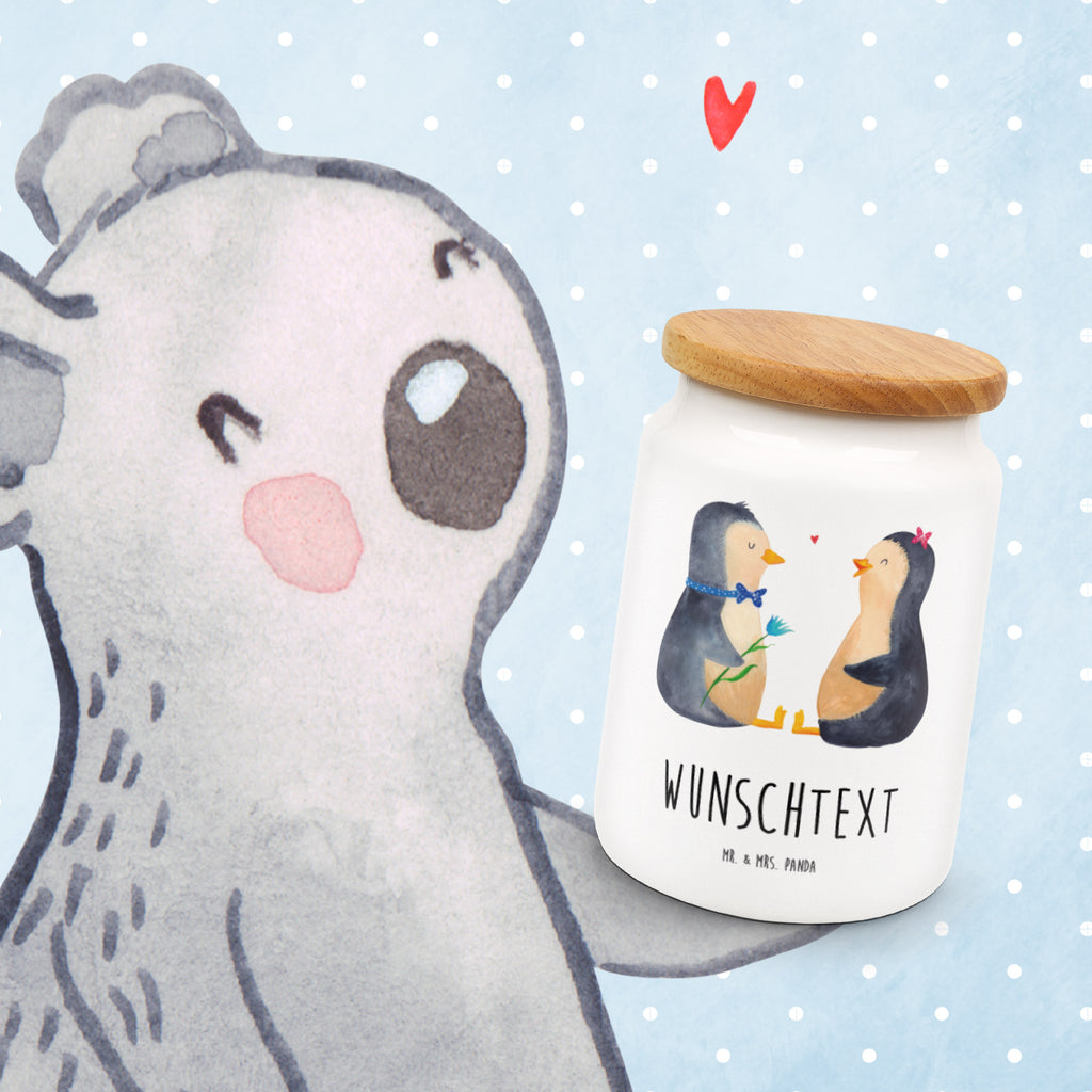 Personalisierte Vorratsdose Pinguin Pärchen Personalisierte Vorratsdose, Personalisierte Keksdose, Personalisierte Keramikdose, Personalisierte Leckerlidose, Personalisierte Dose, Personalisierter Vorratsbehälter, Personalisierte Aufbewahrungsdose, Pinguin, Pinguine, Liebe, Liebespaar, Liebesbeweis, Liebesgeschenk, Verlobung, Jahrestag, Hochzeitstag, Hochzeit, Hochzeitsgeschenk, große Liebe, Traumpaar