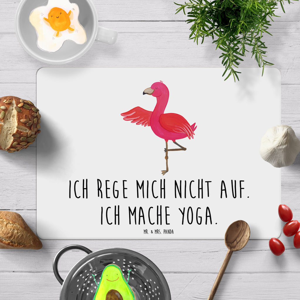 Tischset Flamingo Yoga Tischset, Tischuntersetzer, Platzset, Tischsets abwaschbar, Tischunterlage, Flamingo, Vogel, Yoga, Namaste, Achtsamkeit, Yoga-Übung, Entspannung, Ärger, Aufregen, Tiefenentspannung