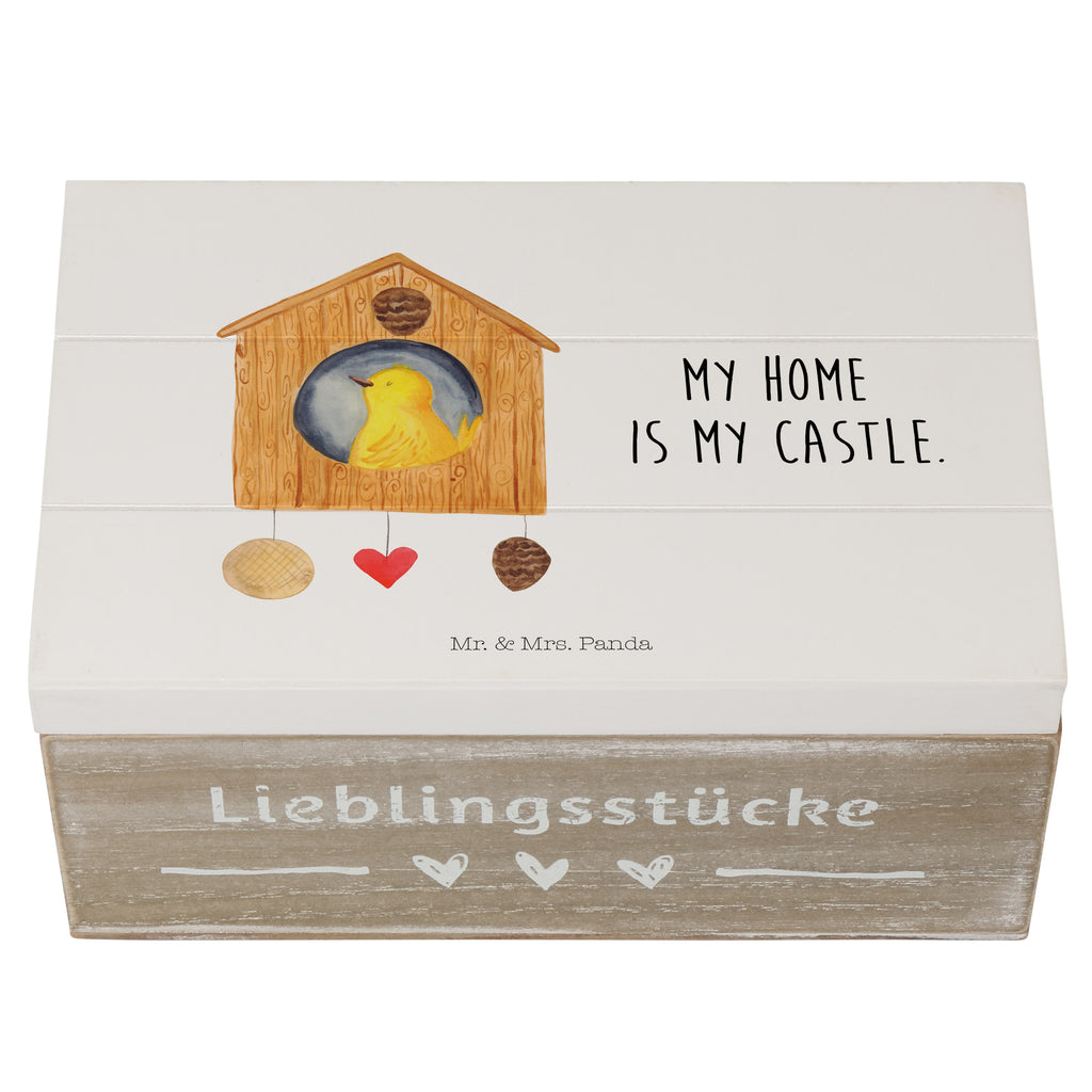 Holzkiste Vogel Haus Holzkiste, Kiste, Schatzkiste, Truhe, Schatulle, XXL, Erinnerungsbox, Erinnerungskiste, Dekokiste, Aufbewahrungsbox, Geschenkbox, Geschenkdose, Tiermotive, Gute Laune, lustige Sprüche, Tiere, Vogel, Vögel, Vogelhaus, Vogelhäuschen, Home sweet home, Zuhause, Nest, Eigenheim, Familie, Wohnung, Haus, unser Haus, Lieblingsort, Castle