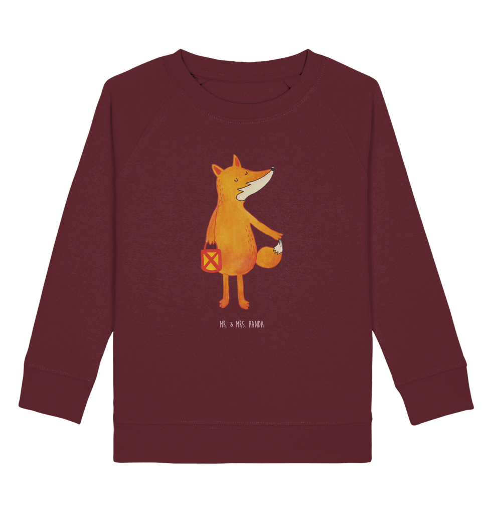 Organic Kinder Pullover Fuchs Laterne Kinder Pullover, Kinder Sweatshirt, Jungen, Mädchen, Fuchs, Füchse, Spruch trösten, Liebeskummer Spruch, Laterne, Sankt Martin, Laternenumzug, Aufmuntern, Cäsar Otto Hugo Flaischlen