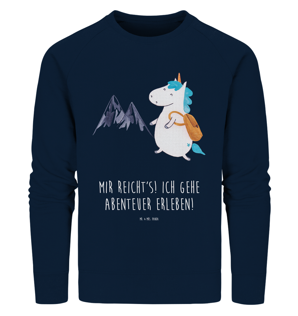 Organic Pullover Einhorn Bergsteiger Pullover, Pullover Männer, Pullover Frauen, Sweatshirt, Sweatshirt Männer, Sweatshirt Frauen, Unisex, Einhorn, Einhörner, Einhorn Deko, Pegasus, Unicorn, Bergsteiger, Abenteuer, Berge, Abenteurer, Weltenbummler, Weltreise, Reisen, Urlaub, Entdecker