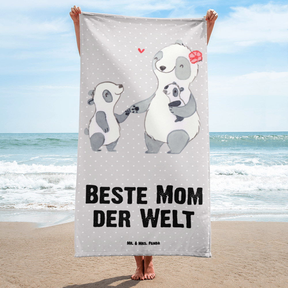 XL Badehandtuch Panda Beste Mom der Welt Handtuch, Badetuch, Duschtuch, Strandtuch, Saunatuch, für, Dankeschön, Geschenk, Schenken, Geburtstag, Geburtstagsgeschenk, Geschenkidee, Danke, Bedanken, Mitbringsel, Freude machen, Geschenktipp, Mom, Mommy, Mama, Mami, Mutter, Muttertag, Mutti, Ma, Tochter, Sohn, Beste Mama, Beste, Supermama