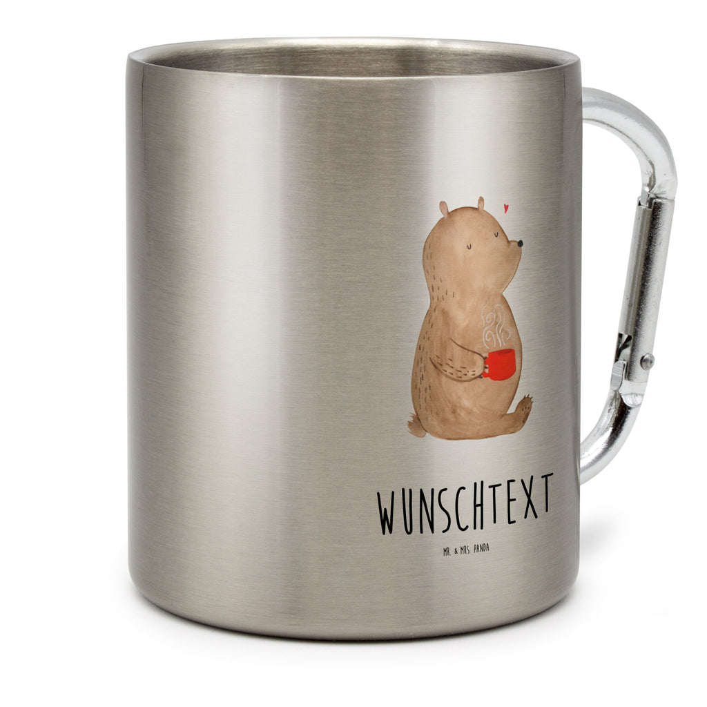 Personalisierter Edelstahlbecher Bär Kaffee Personalisierte Edelstahltasse, Personalisierter Edelstahlbecher, Personalisierter Outdoor Becher, Personalisierte Outdoor Tasse, Bär, Teddy, Teddybär, Kaffee, Coffee, Bären, guten Morgen, Morgenroutine, Welt erobern, Welt retten, Motivation