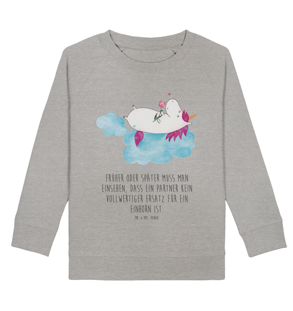 Organic Kinder Pullover Einhorn verliebt auf Wolke Kinder Pullover, Kinder Sweatshirt, Jungen, Mädchen, Einhorn, Einhörner, Einhorn Deko, Pegasus, Unicorn, verliebt, Liebe, Liebesbeweis, Freundin, Wolke