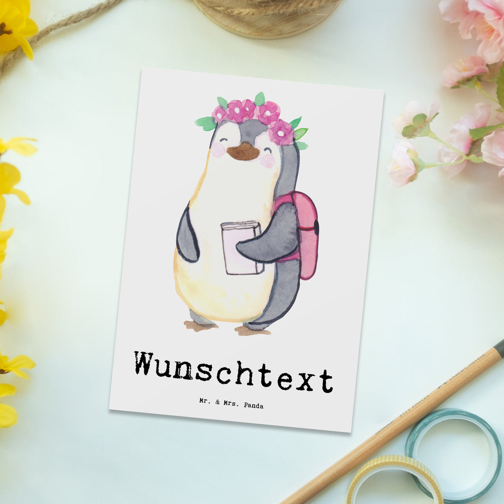 Personalisierte Postkarte Pinguin Beste Studentin der Welt Postkarte mit Namen, Postkarte bedrucken, Postkarte mit Wunschtext, Postkarte personalisierbar, Geschenkkarte mit Namen, Grußkarte mit Namen, Karte mit Namen, Einladung mit Namen, Ansichtskarte mit Namen, Geschenkkarte mit Wunschtext, Grußkarte mit Wunschtext, Karte mit Wunschtext, Einladung mit Wunschtext, Ansichtskarte mit Wunschtext, für, Dankeschön, Geschenk, Schenken, Geburtstag, Geburtstagsgeschenk, Geschenkidee, Danke, Bedanken, Mitbringsel, Freude machen, Geschenktipp, Studentin, Studium, Tochter, Spaß, Musterschülerin, lustig, Studienabschluss, witzig, Universität, Abschluss, Alumni, Uni, Studenten, Hochschule