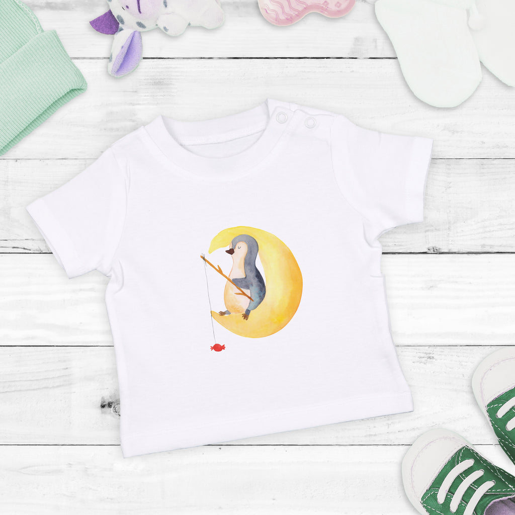 Organic Baby Shirt Pinguin Mond Baby T-Shirt, Jungen Baby T-Shirt, Mädchen Baby T-Shirt, Shirt, Pinguin, Pinguine, Spruch, schlafen, Nachtruhe, Einschlafen, Schlafzimmer, Schlafstörungen, Gästezimmer