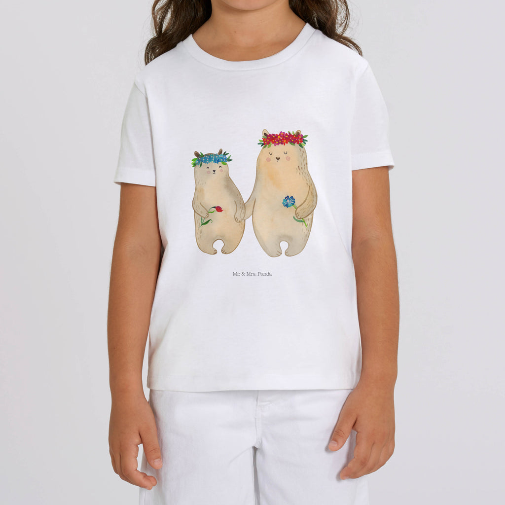 Organic Kinder T-Shirt Bären mit Blumenkranz Kinder T-Shirt, Kinder T-Shirt Mädchen, Kinder T-Shirt Jungen, Familie, Vatertag, Muttertag, Bruder, Schwester, Mama, Papa, Oma, Opa, Bär, Bären, Mutter, Mutti, Mami, Lieblingsmensch, Lieblingsmama, beste Mutter, weltbeste Mama, Geschenk Mama. Muttertag, Tochter, Kind, Kinder, Töchter, Family, Vorbild