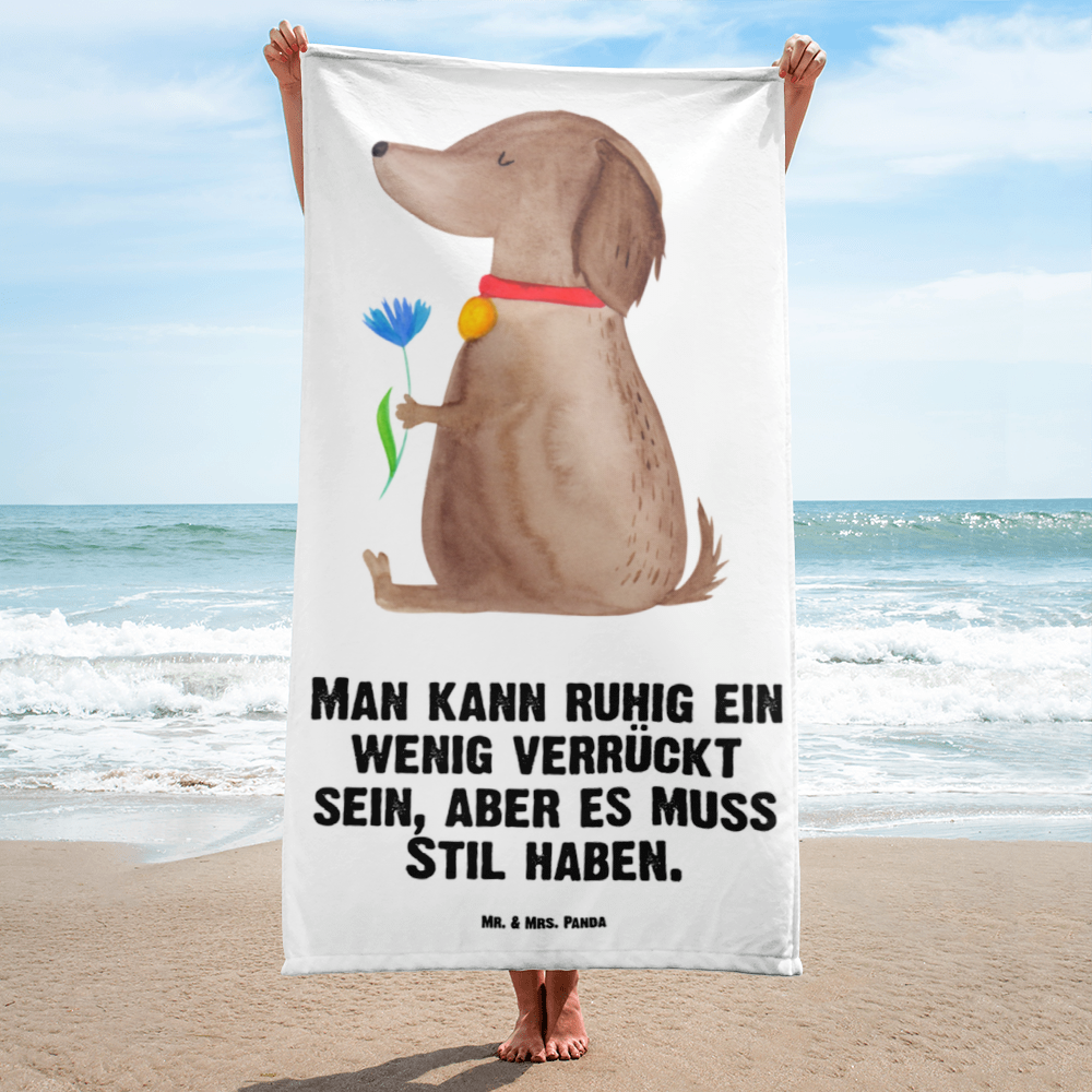 XL Badehandtuch Hund Blume Handtuch, Badetuch, Duschtuch, Strandtuch, Saunatuch, Hund, Hundemotiv, Haustier, Hunderasse, Tierliebhaber, Hundebesitzer, Sprüche, Hunde, Frauchen, Hundeliebe