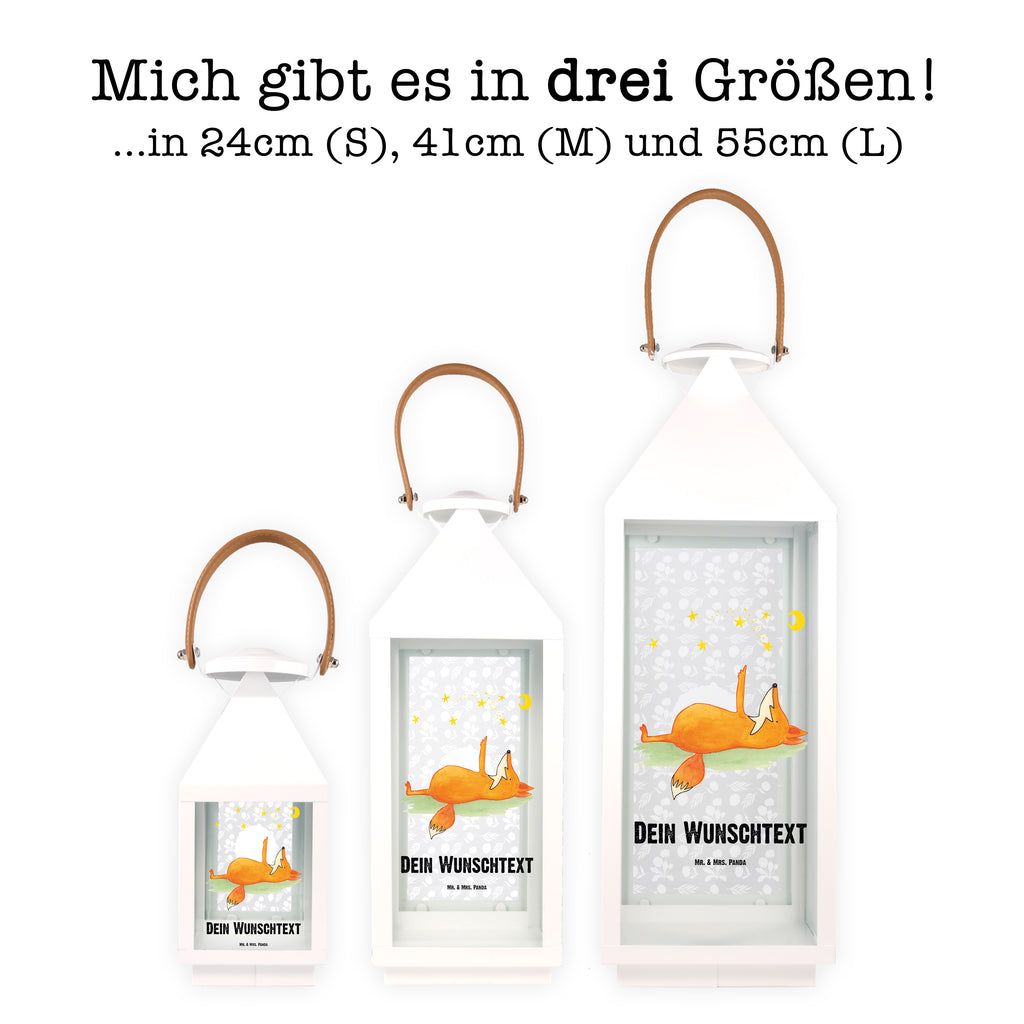 Personalisierte Deko Laterne Fuchs Sterne Gartenlampe, Gartenleuchte, Gartendekoration, Gartenlicht, Laterne  kleine Laternen, XXL Laternen, Laterne groß, Fuchs, Füchse, tröstende Worte, Spruch positiv, Spruch schön, Romantik, Always Look on the Bright Side of Life