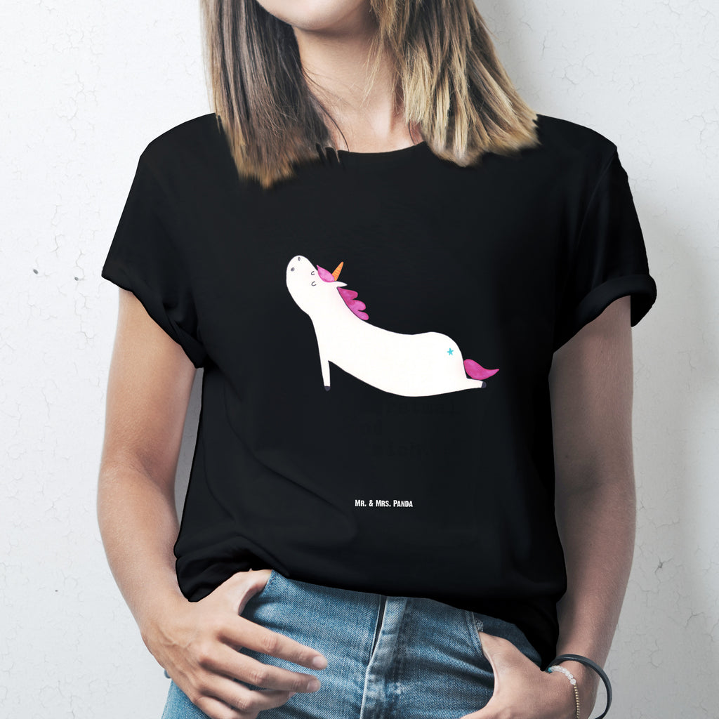 T-Shirt Standard Einhorn Yoga T-Shirt, Shirt, Tshirt, Lustiges T-Shirt, T-Shirt mit Spruch, Party, Junggesellenabschied, Jubiläum, Geburstag, Herrn, Damen, Männer, Frauen, Schlafshirt, Nachthemd, Sprüche, Einhorn, Einhörner, Einhorn Deko, Pegasus, Unicorn, Yoga, Namaste, Achtsamkeit, Entspannung, Joga, Yogamatte, Sport, lustig, witzig, süß