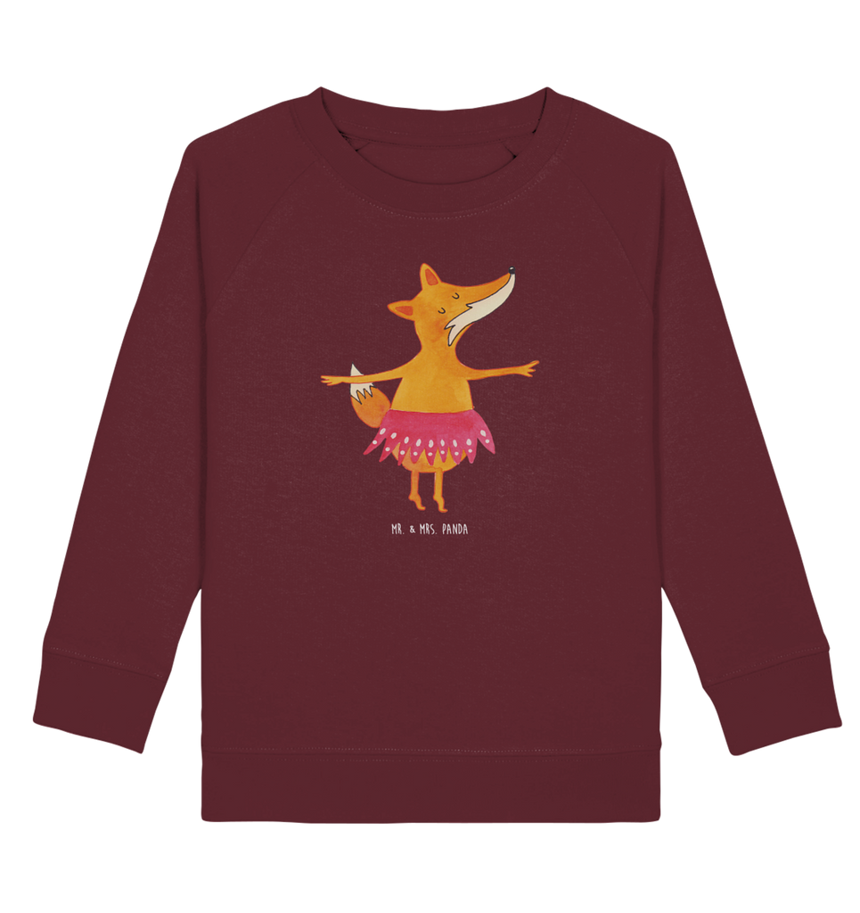 Organic Kinder Pullover Fuchs Ballerina Kinder Pullover, Kinder Sweatshirt, Jungen, Mädchen, Fuchs, Fuchs Spruch, Füchse, Füchsin, Ballerina, Ballett, Tänzerin, Tanzen, Party, Einladung, Geburtstag